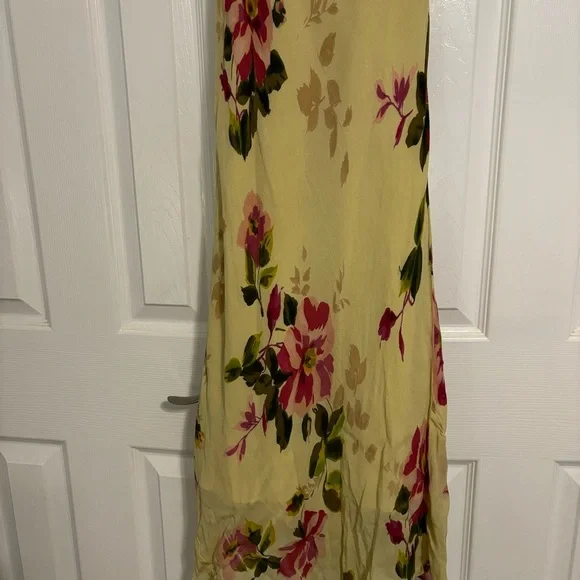 Vintage Yellow Floral Midi Dress - Picture 5 of 8
